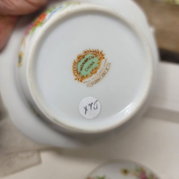 Monarch China Sunny Vale Lidded Sugar Bowl Occupied Japan Vintage - Picture 8 of 8